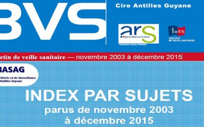 Bulletin de veille sanitaire Antilles-Guyane. Index par sujet – Novembre 2003 à décembre 2015