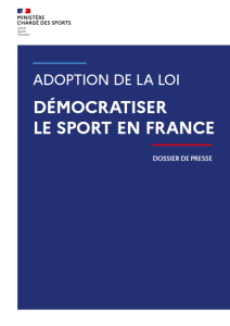 Démocratiser le sport en France. Adoption de la loi