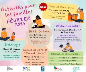 Programme des activités d’accompagnement à la parentalité février 2023 – AGAV-CIDFF