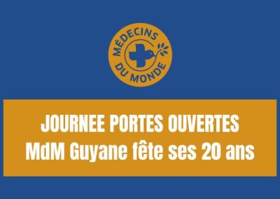 Médecins du Monde célèbre ses 20 ans de présence en Guyane avec une Journée Portes Ouvertes à Cayenne